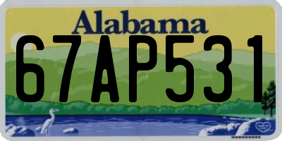 AL license plate 67AP531