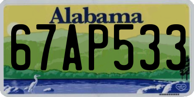 AL license plate 67AP533