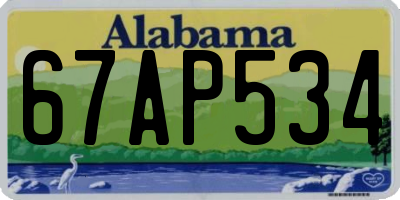 AL license plate 67AP534