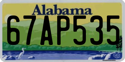 AL license plate 67AP535