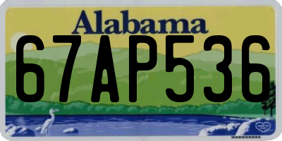 AL license plate 67AP536