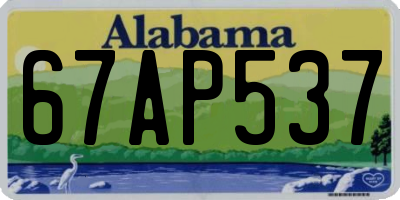 AL license plate 67AP537