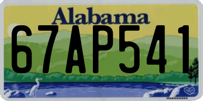 AL license plate 67AP541
