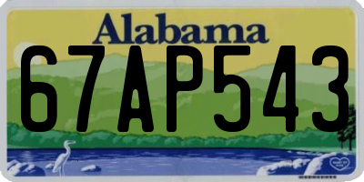 AL license plate 67AP543