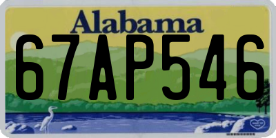 AL license plate 67AP546