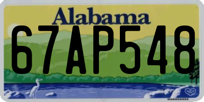 AL license plate 67AP548