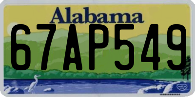 AL license plate 67AP549