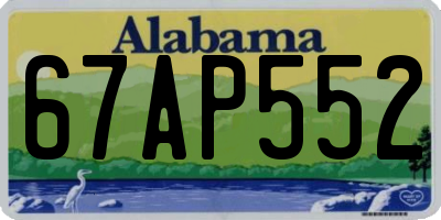 AL license plate 67AP552
