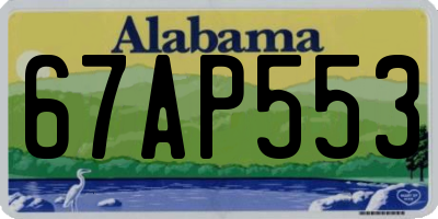 AL license plate 67AP553