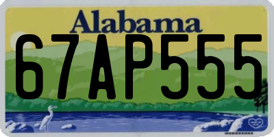 AL license plate 67AP555