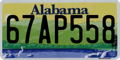 AL license plate 67AP558