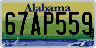AL license plate 67AP559