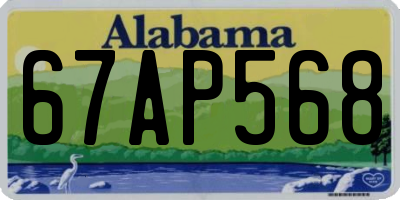 AL license plate 67AP568