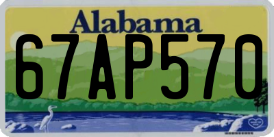 AL license plate 67AP570