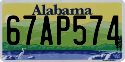 AL license plate 67AP574