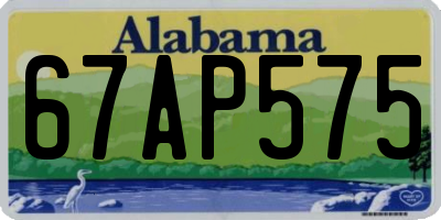 AL license plate 67AP575