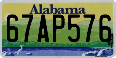 AL license plate 67AP576