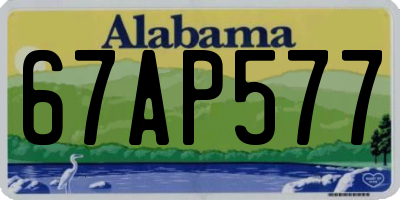 AL license plate 67AP577