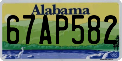 AL license plate 67AP582