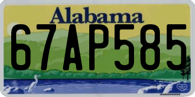 AL license plate 67AP585