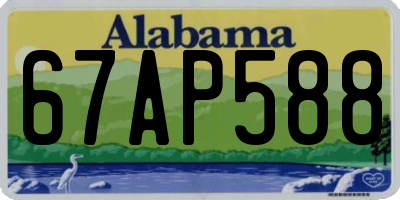 AL license plate 67AP588
