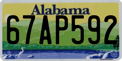 AL license plate 67AP592
