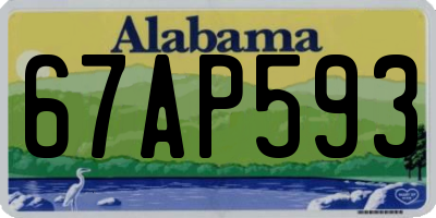 AL license plate 67AP593