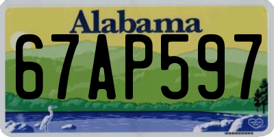 AL license plate 67AP597