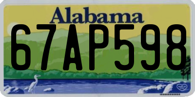 AL license plate 67AP598