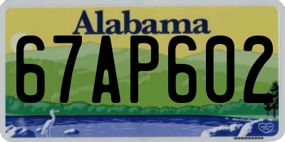 AL license plate 67AP602
