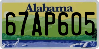 AL license plate 67AP605