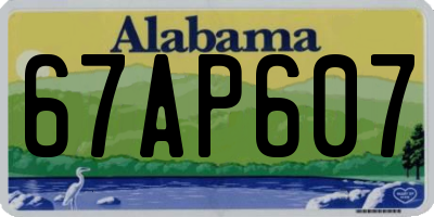 AL license plate 67AP607