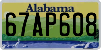 AL license plate 67AP608
