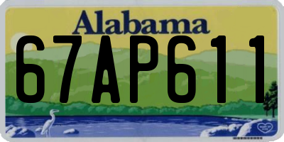 AL license plate 67AP611