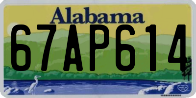 AL license plate 67AP614