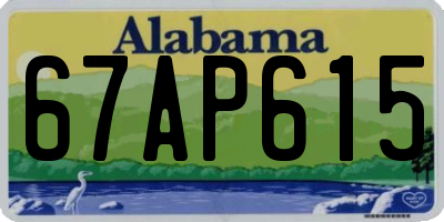 AL license plate 67AP615