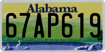 AL license plate 67AP619
