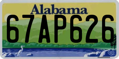 AL license plate 67AP626
