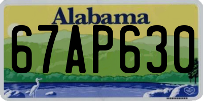AL license plate 67AP630
