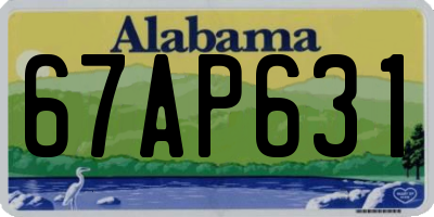 AL license plate 67AP631