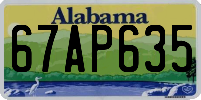 AL license plate 67AP635