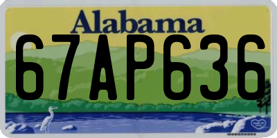 AL license plate 67AP636