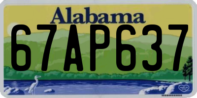 AL license plate 67AP637