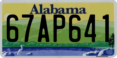 AL license plate 67AP641
