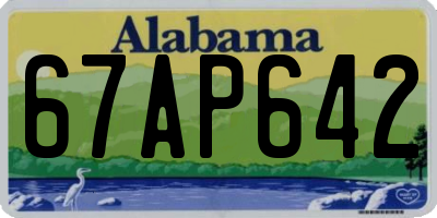 AL license plate 67AP642