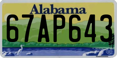 AL license plate 67AP643