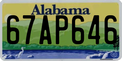 AL license plate 67AP646