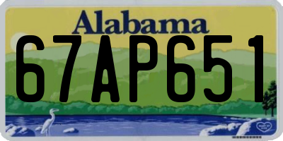 AL license plate 67AP651
