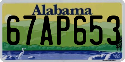 AL license plate 67AP653