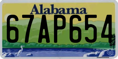AL license plate 67AP654